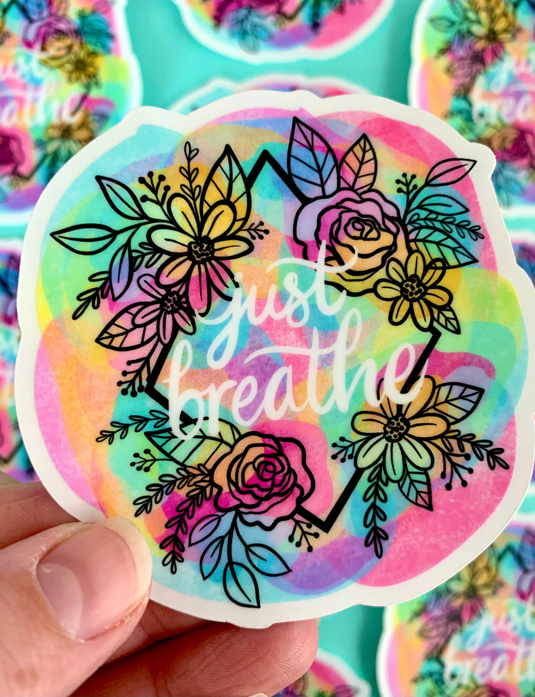 Just Breathe Sticker