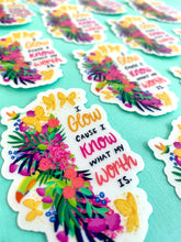 Load image into Gallery viewer, “I Glow” Tropical Sticker
