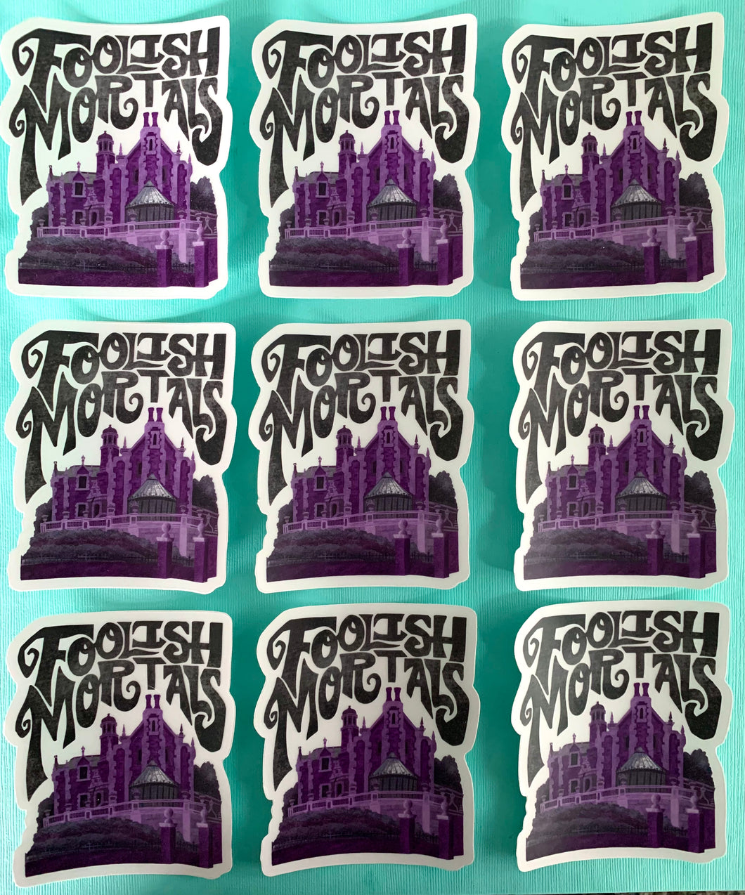 Purple Haunted House Sticker